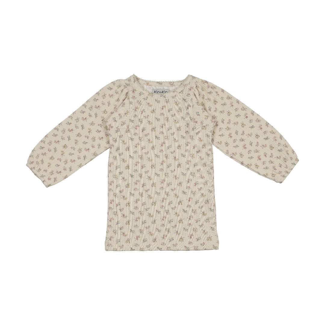 Floral Printed 3/4 Sleeve T-Shirt