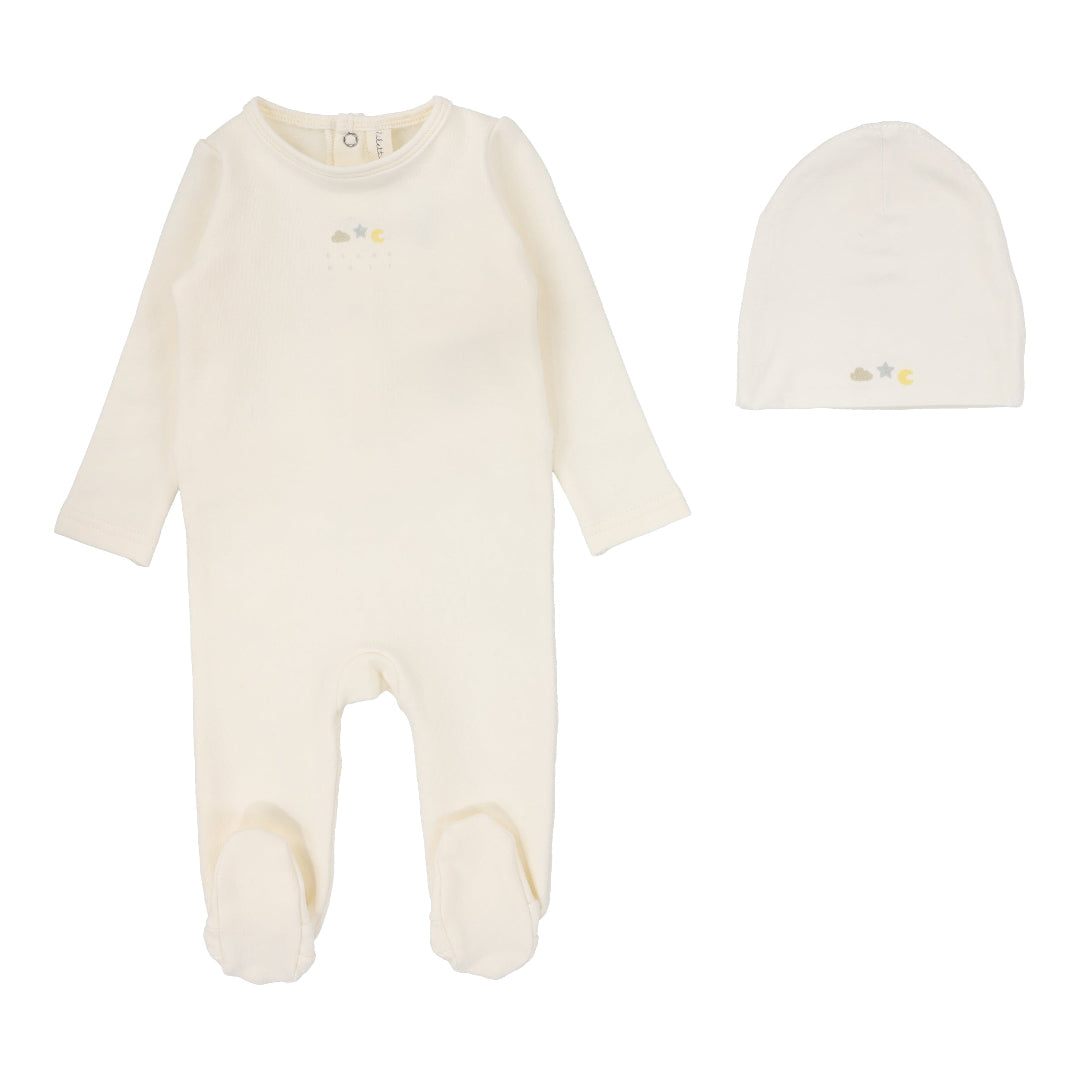 Winter White/Slate Dreamy Graphic Footie Set