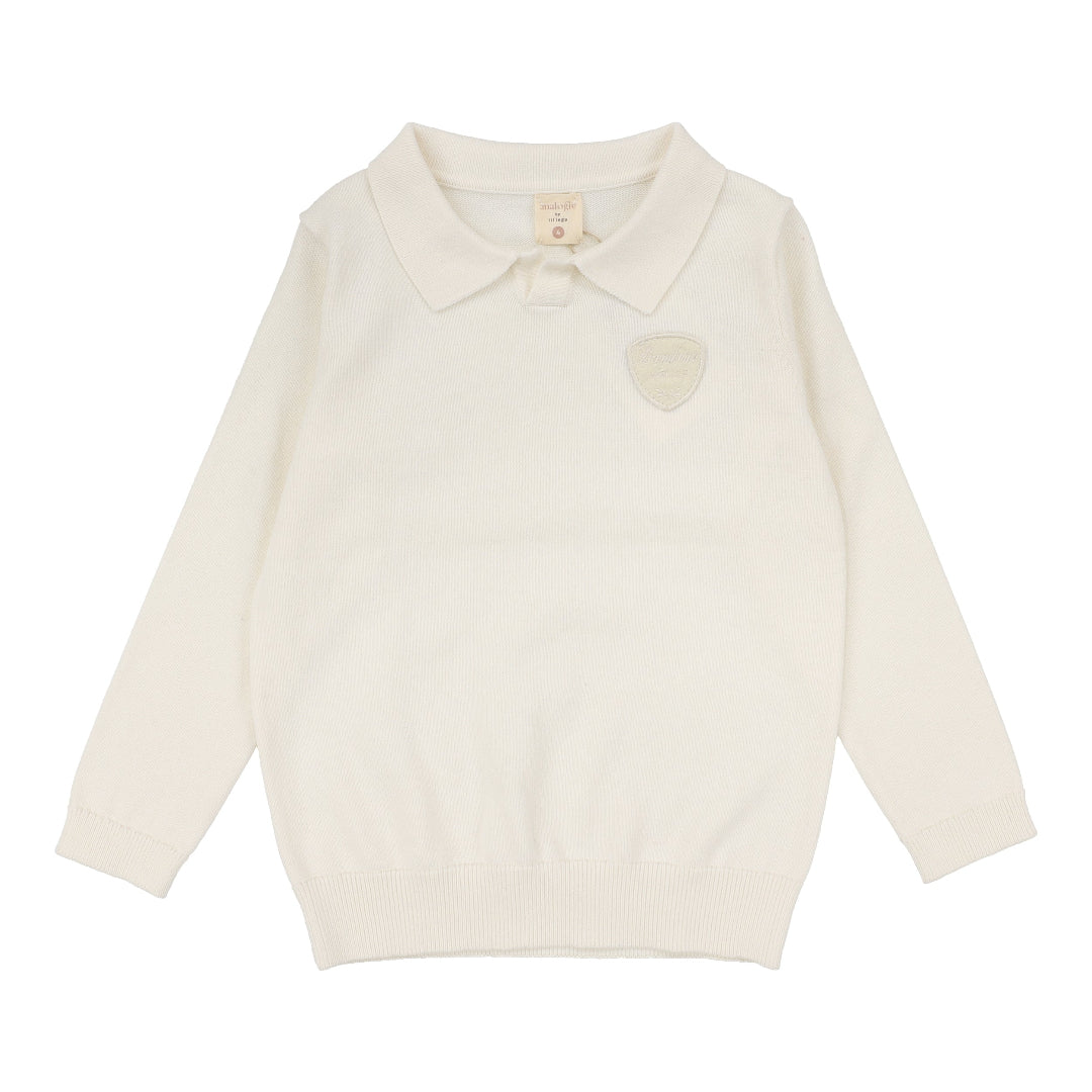 Cream Knit Polo