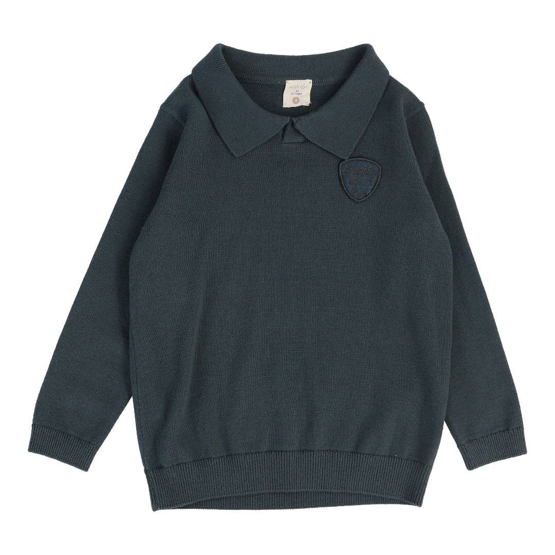 Slate Knit Polo