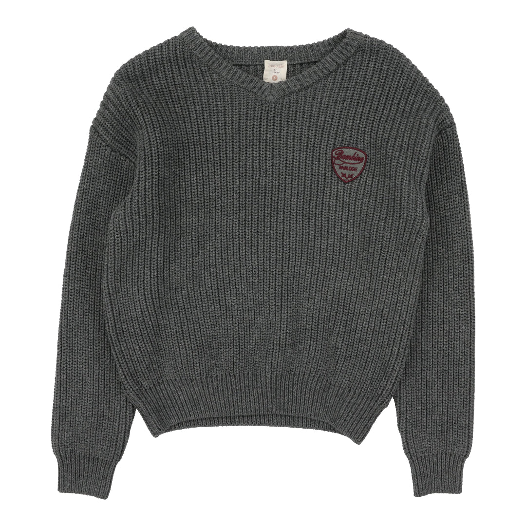 Mid Grey V-Neck Sweater