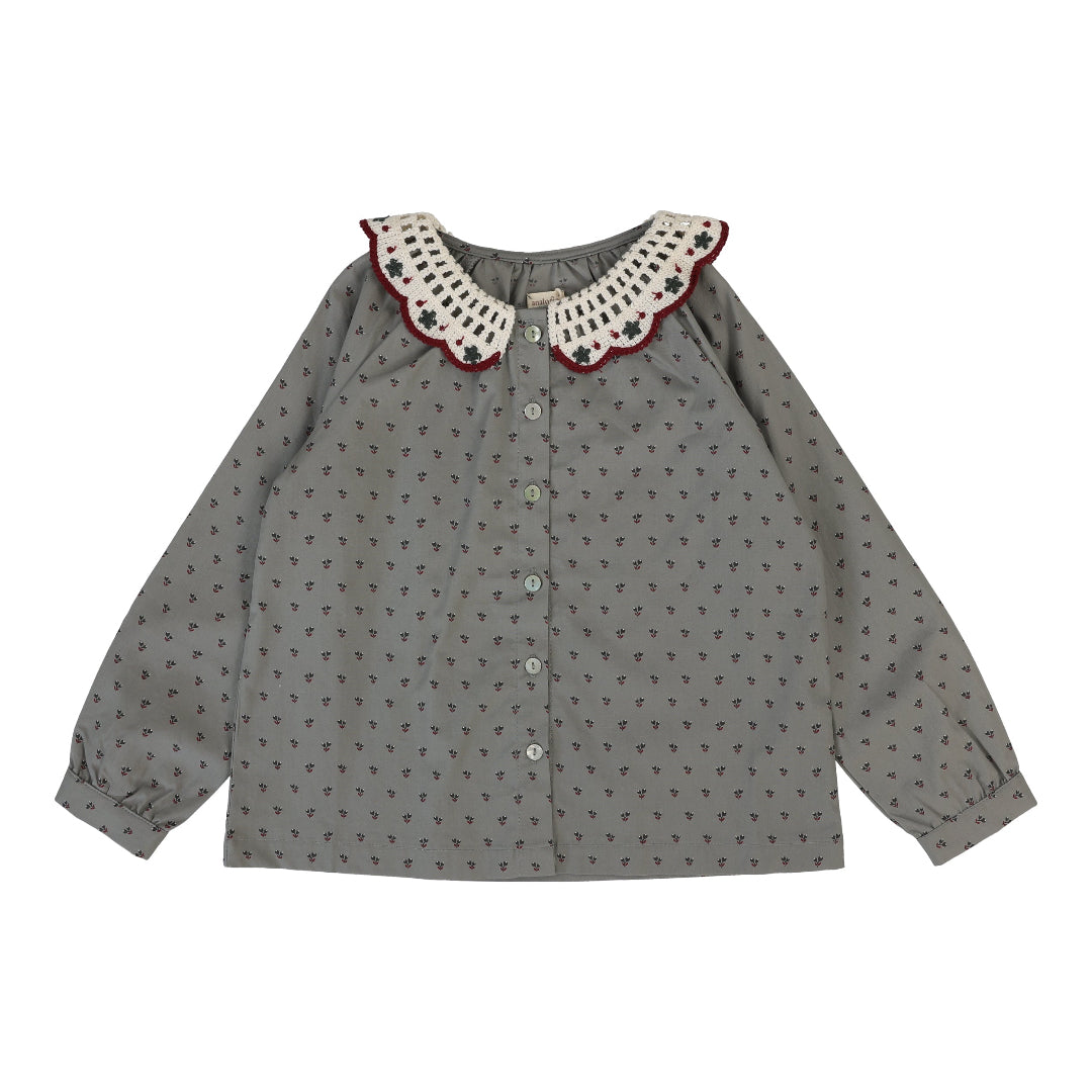 Pale Grey Primrose Blouse