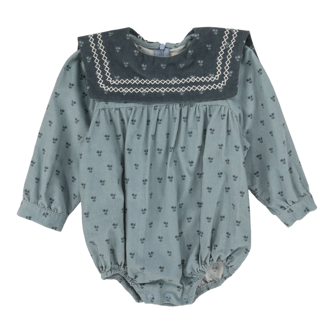 Dusty Blue Primrose Romper