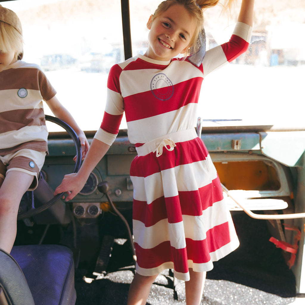Girls Red stripe Tee