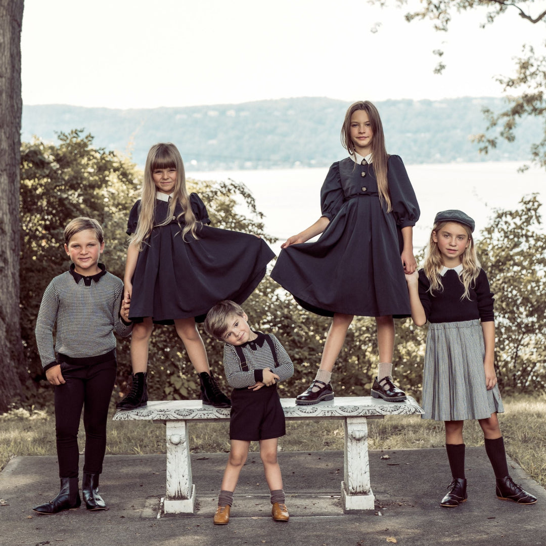 Black Taffeta Dress 3/4 Sleeve