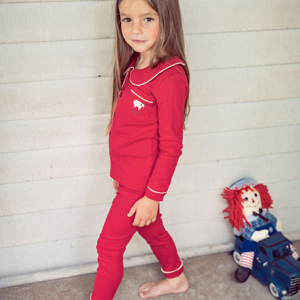 Cherry Collared PJs