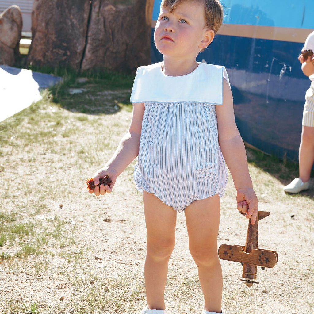 Striped Boy Sailor Romper