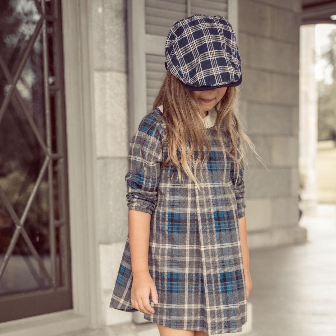 Plaid Dress W/ Cream Collar