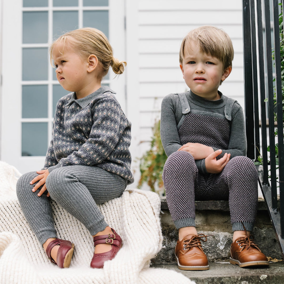 Mid Grey Floral Knit Set