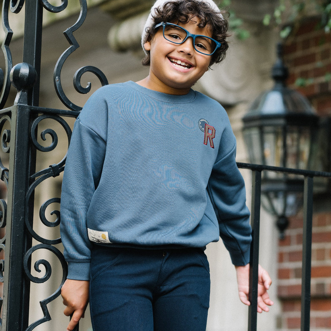 Off Blue Patch Sweatshirt