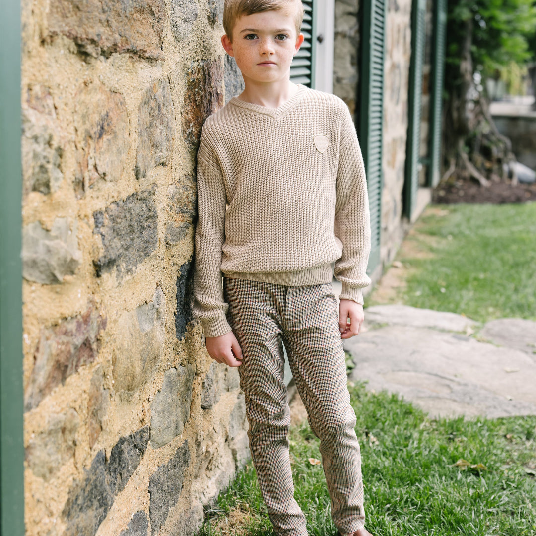 Houndstooth Plaid Pants