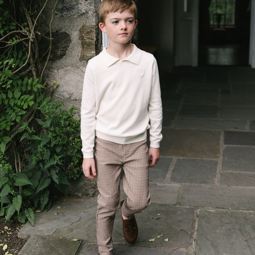Cream Knit Polo