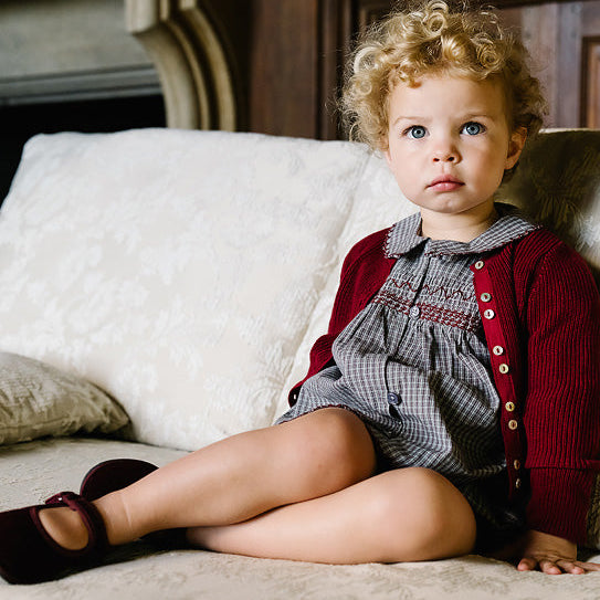 Deep Red Fine Knit Cardigan