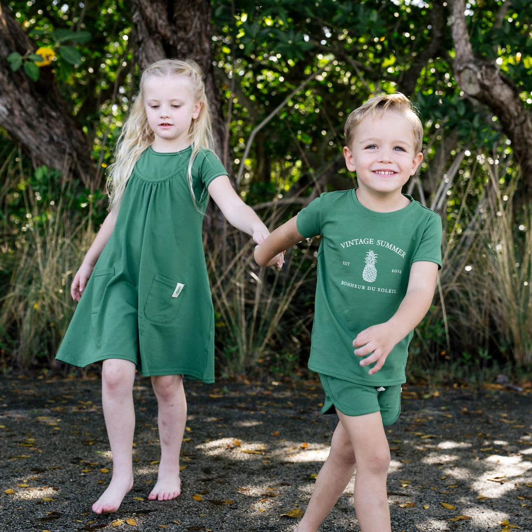 Green Print Short Sleeve Tee