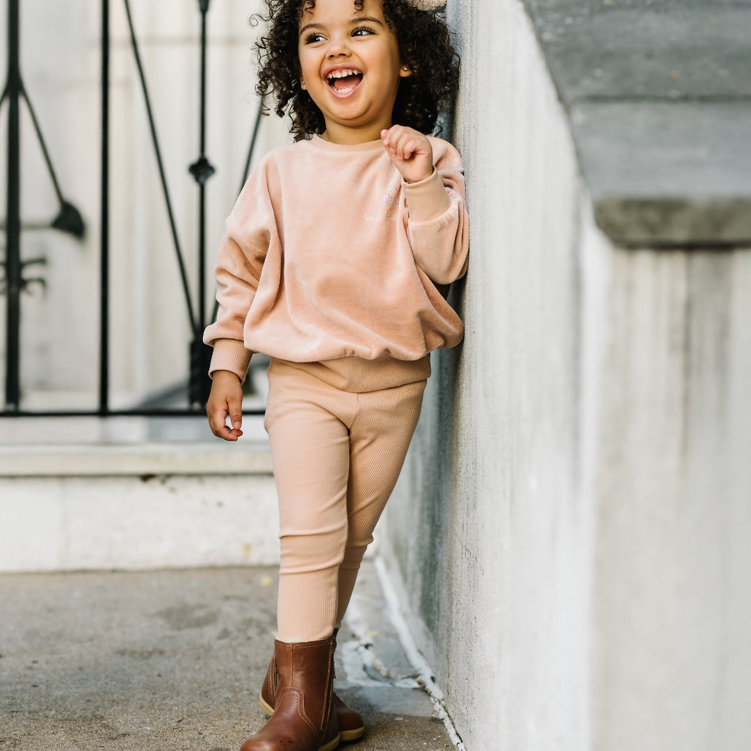 Dusty Pink Rhinestone Velour Set