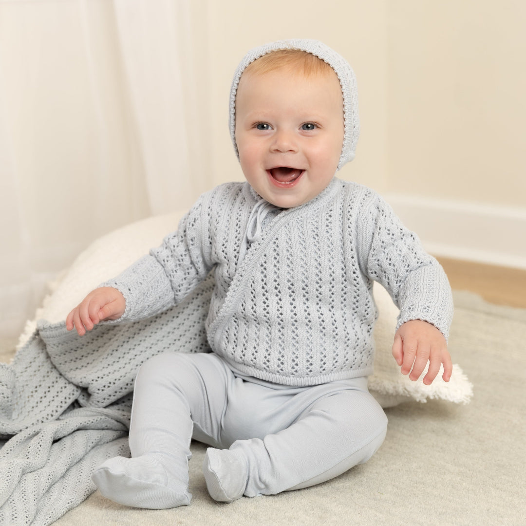 London Fog Footed Dainty Sweater Outfit + Blanket