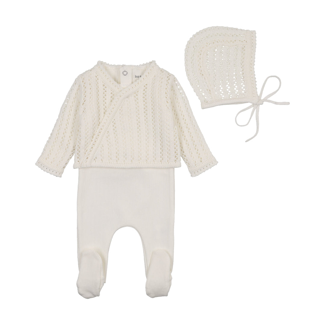 Chalk White Footed Dainty Sweater Outfit