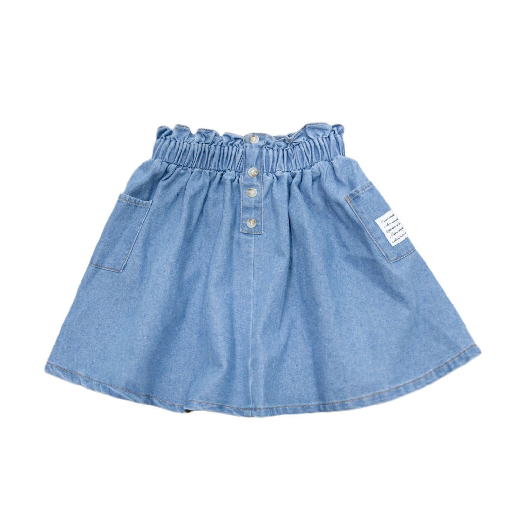 Denim Label Skirt