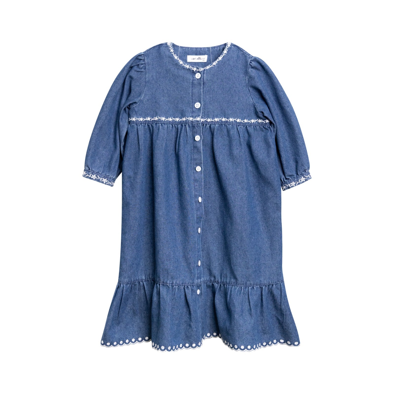 Denim Trimmed Dress