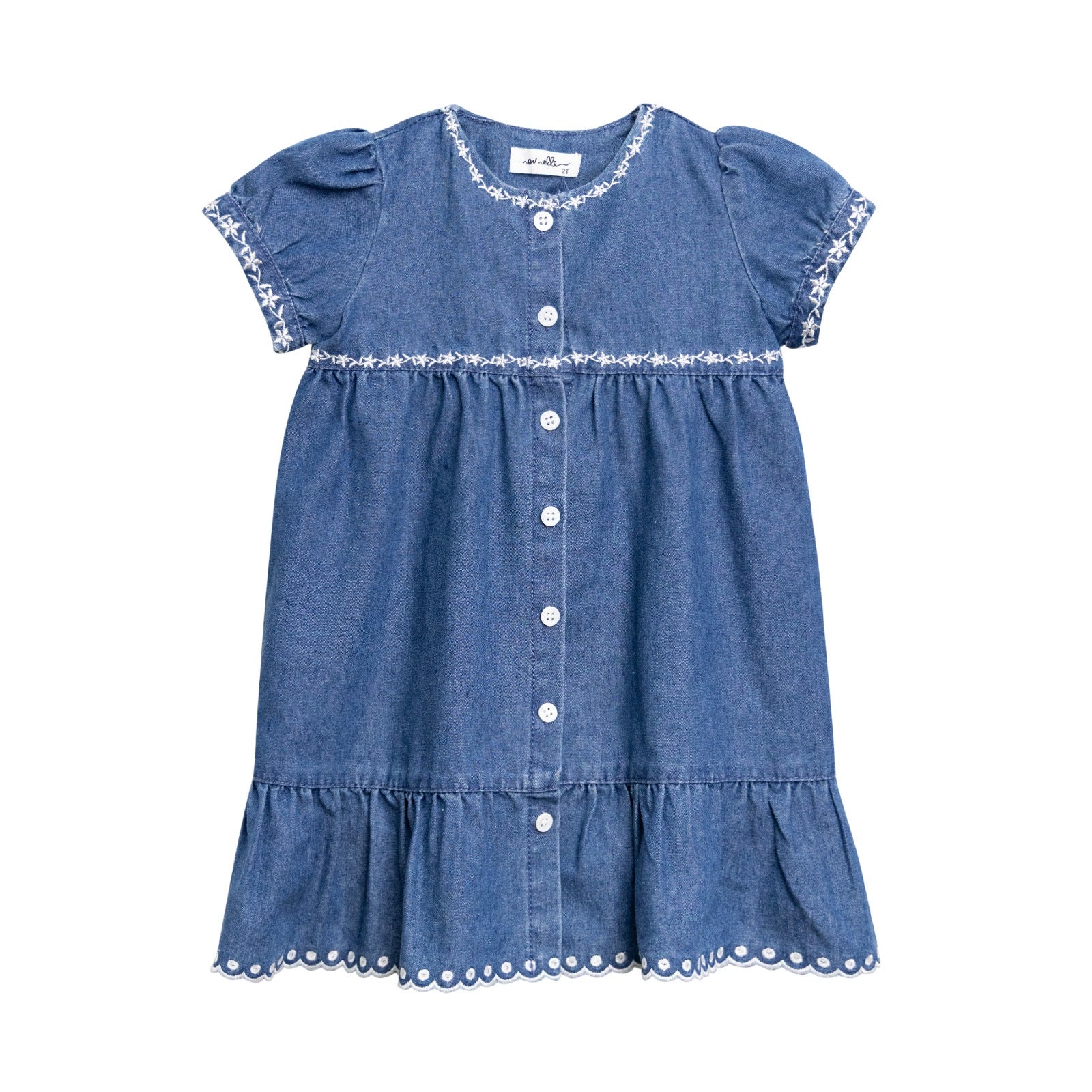 Denim Trimmed Dress