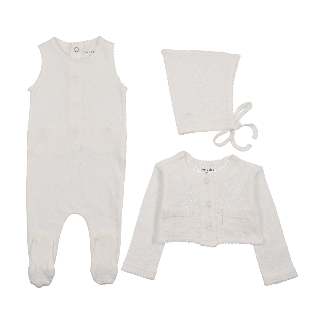 Chalk White Double Diamond 3pc Outfit