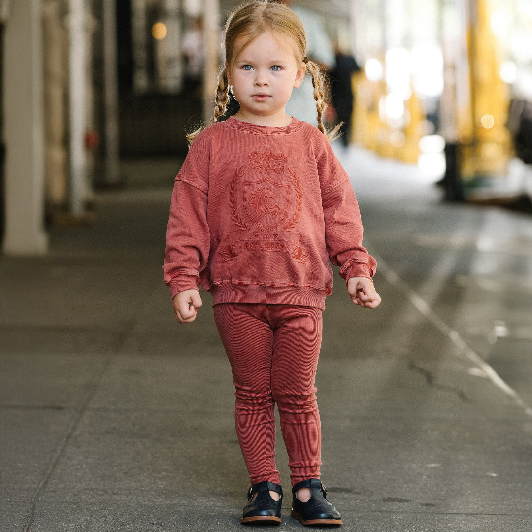 Mineral Red Emblem Sweatshirt Set