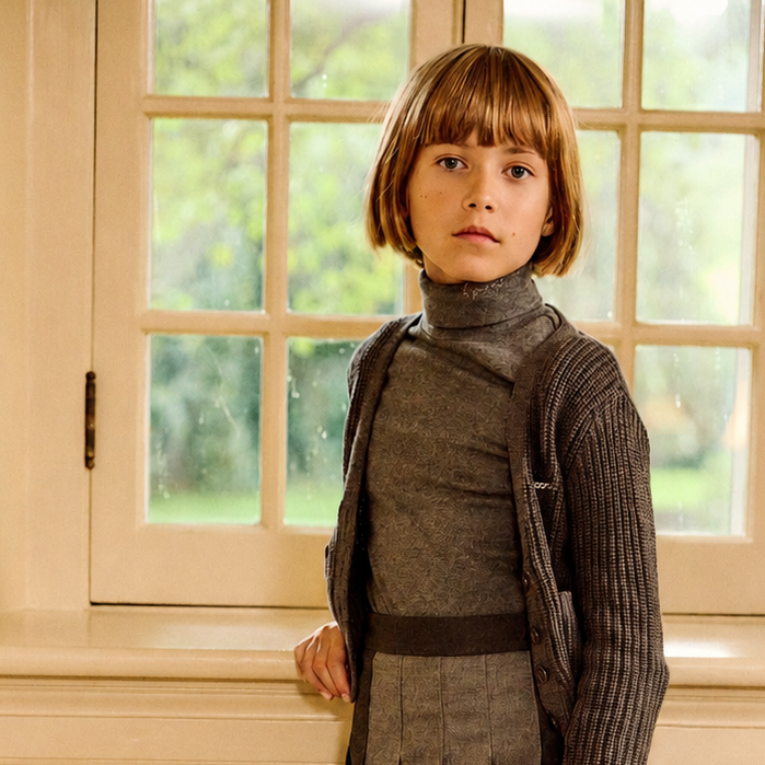 Grey LP Embroidered Turtleneck