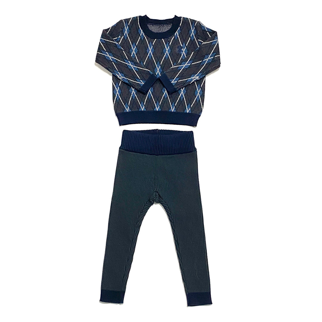 Jared Argyle Knit Set