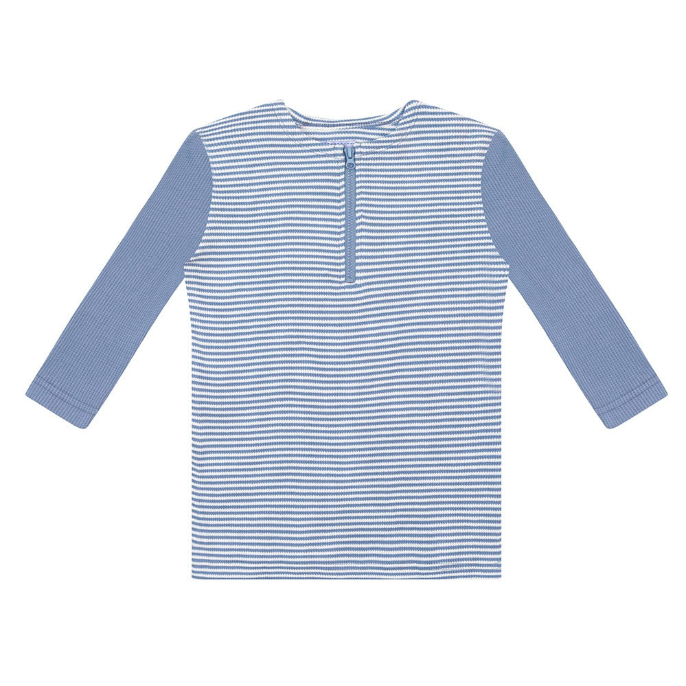 Blue Striped Zipper T-shirt