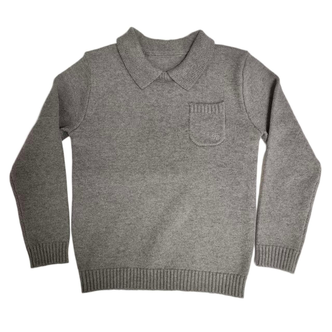 Grey Franck Collar Sweater