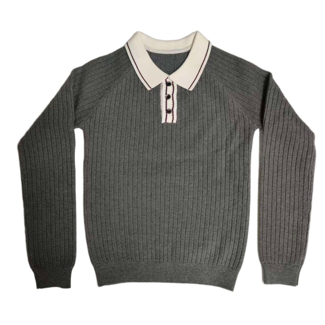 Cranberry Ollie Knit Polo Sweater