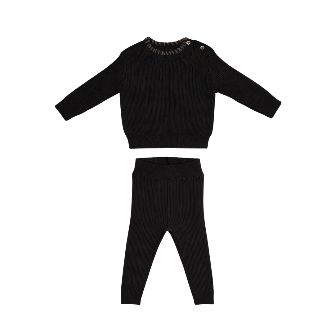 Navy Ford Rib Knit Set