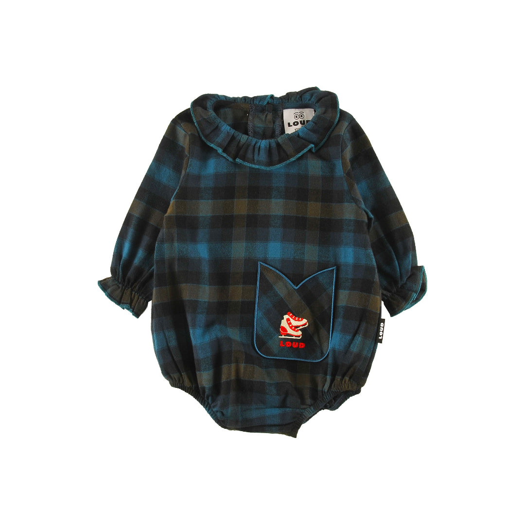 Check Baby Girl Romper, Relaxed Fit