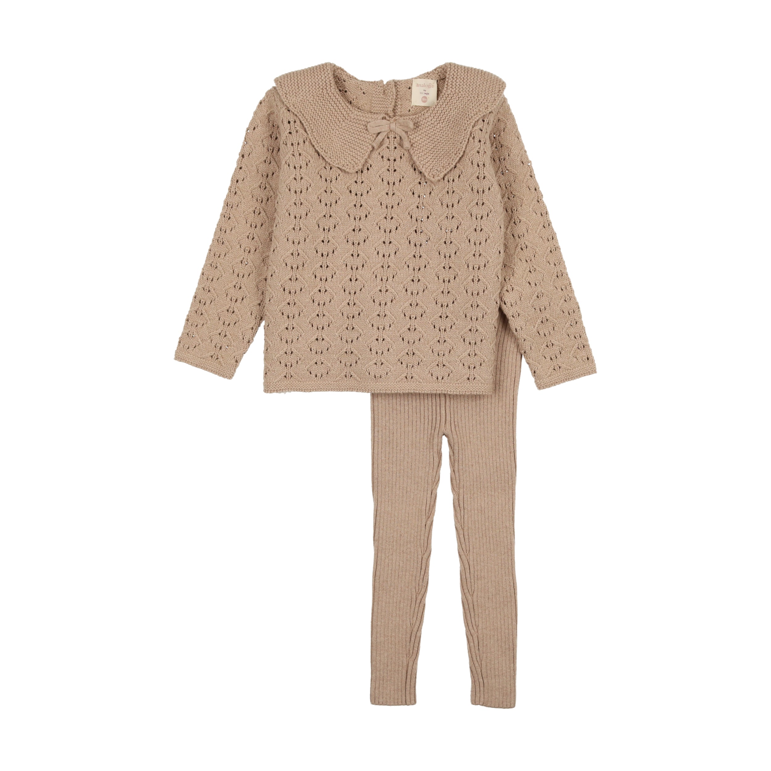 Oatmeal Knit Girls Set