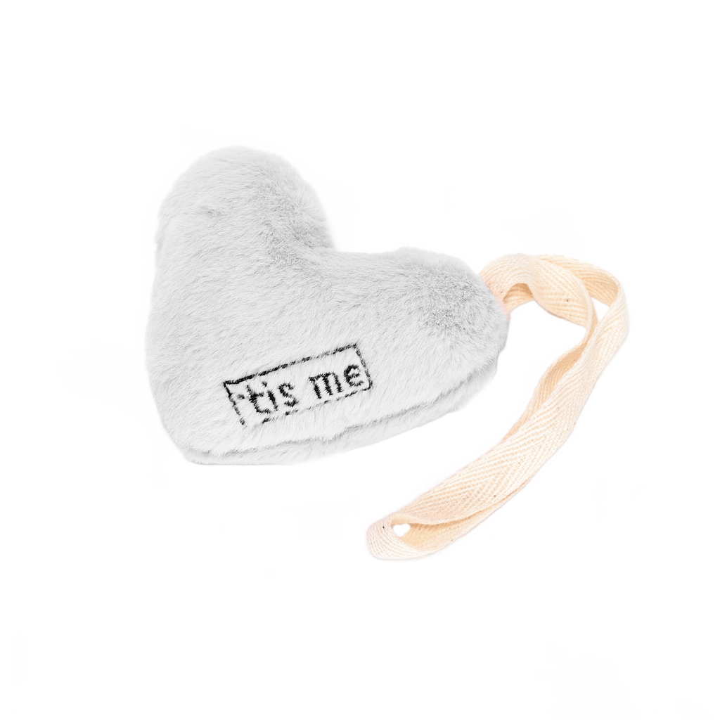 Cream Heart Paci Holder & Rattle