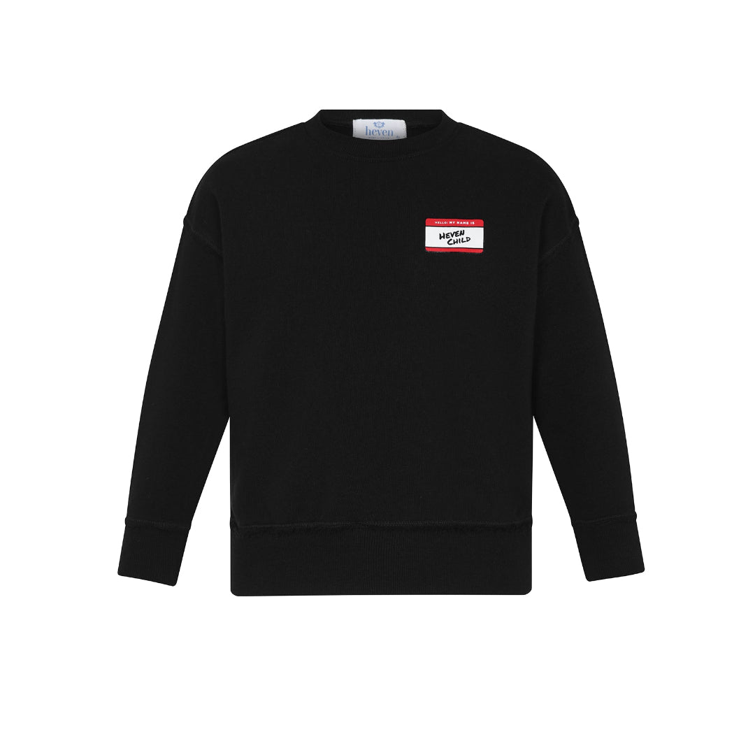 Black Hello Sweatshirt