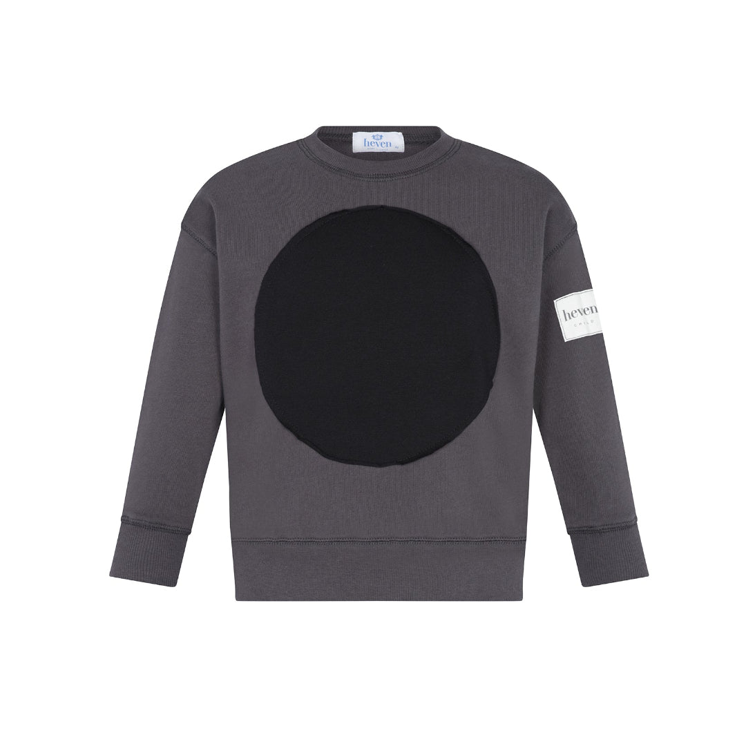Grey Boys Circle Patch Sweatshirt