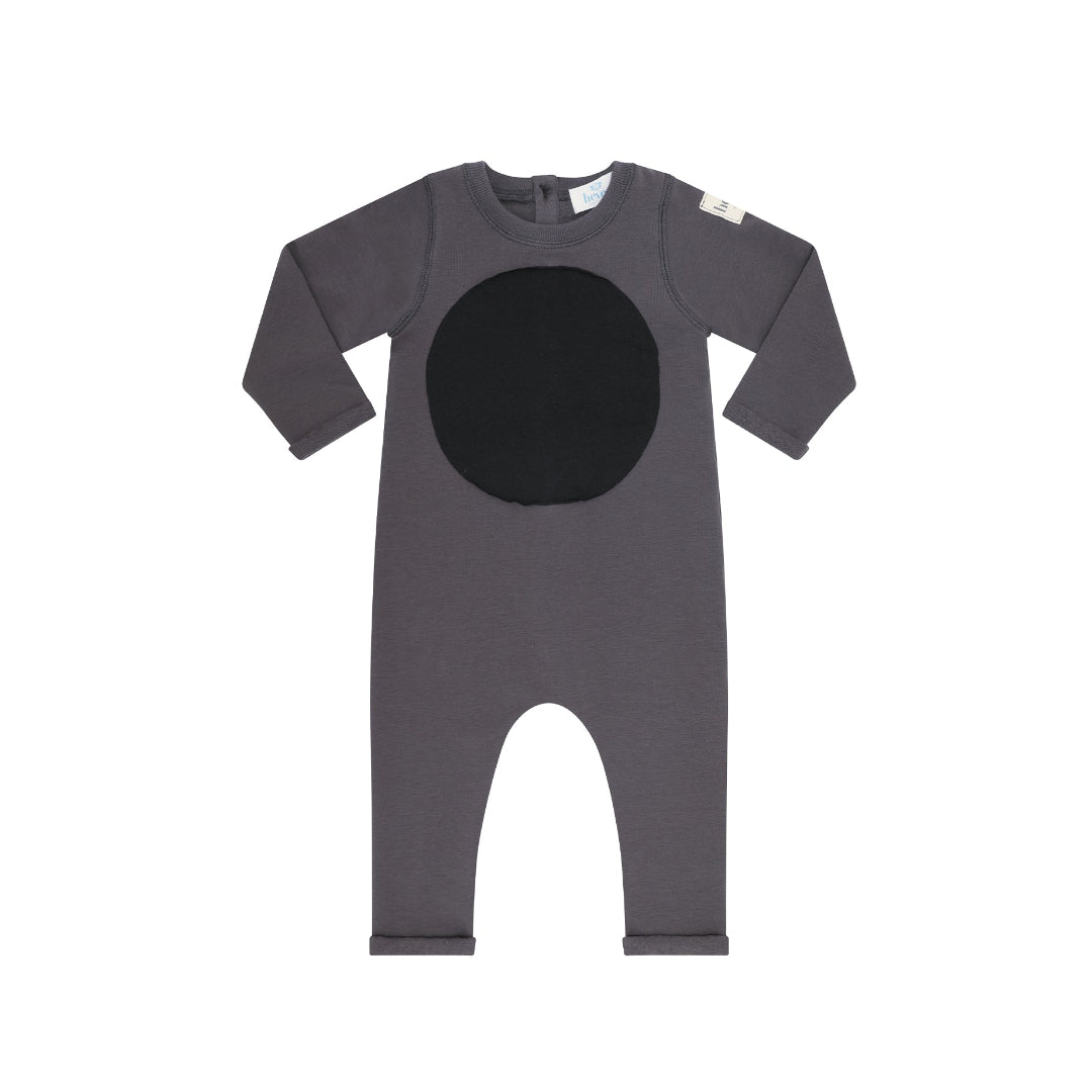 Grey Circle Patch Romper
