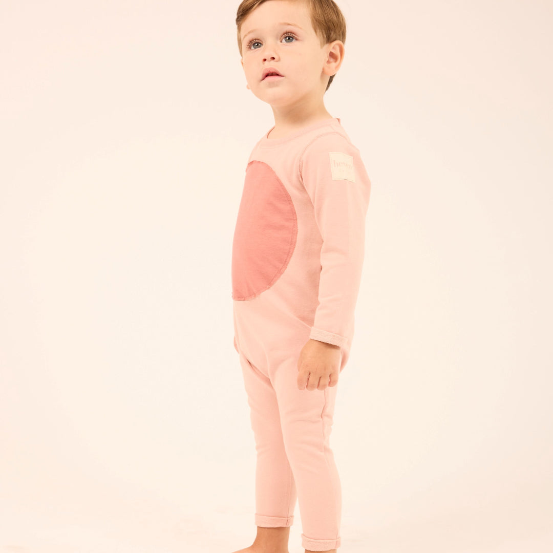 Pink Circle Patch Romper