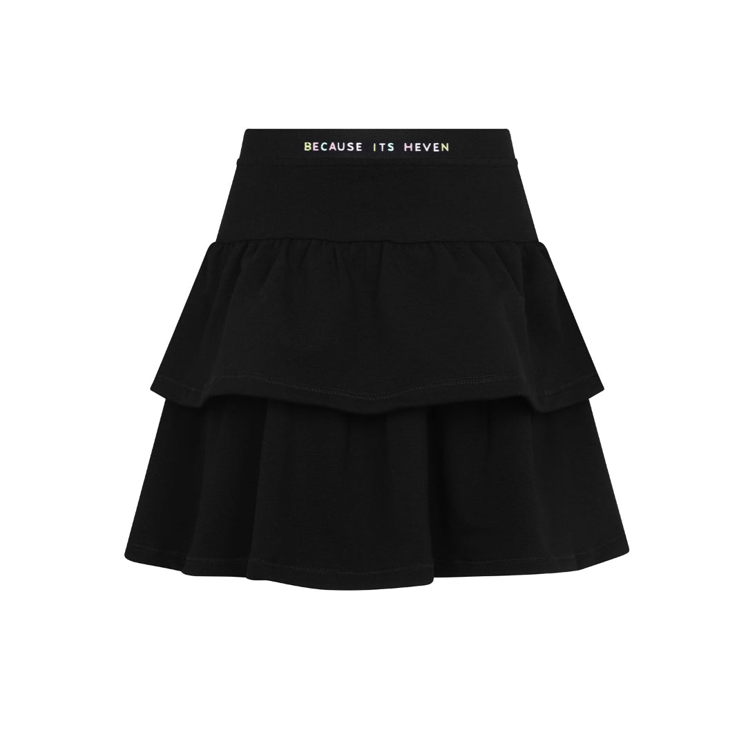 Black Because its Heven Tiered Skirt