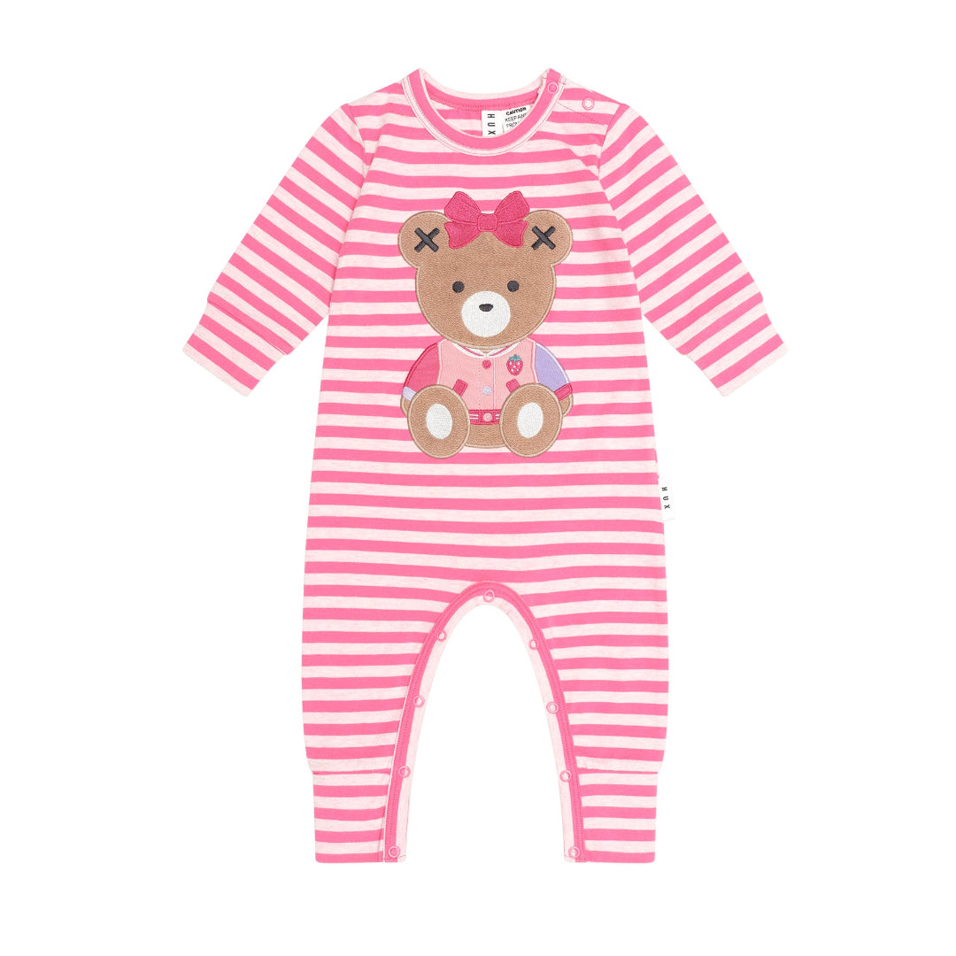Dusty Berry/Pink Marble Stripe Sitting Huxette Romper