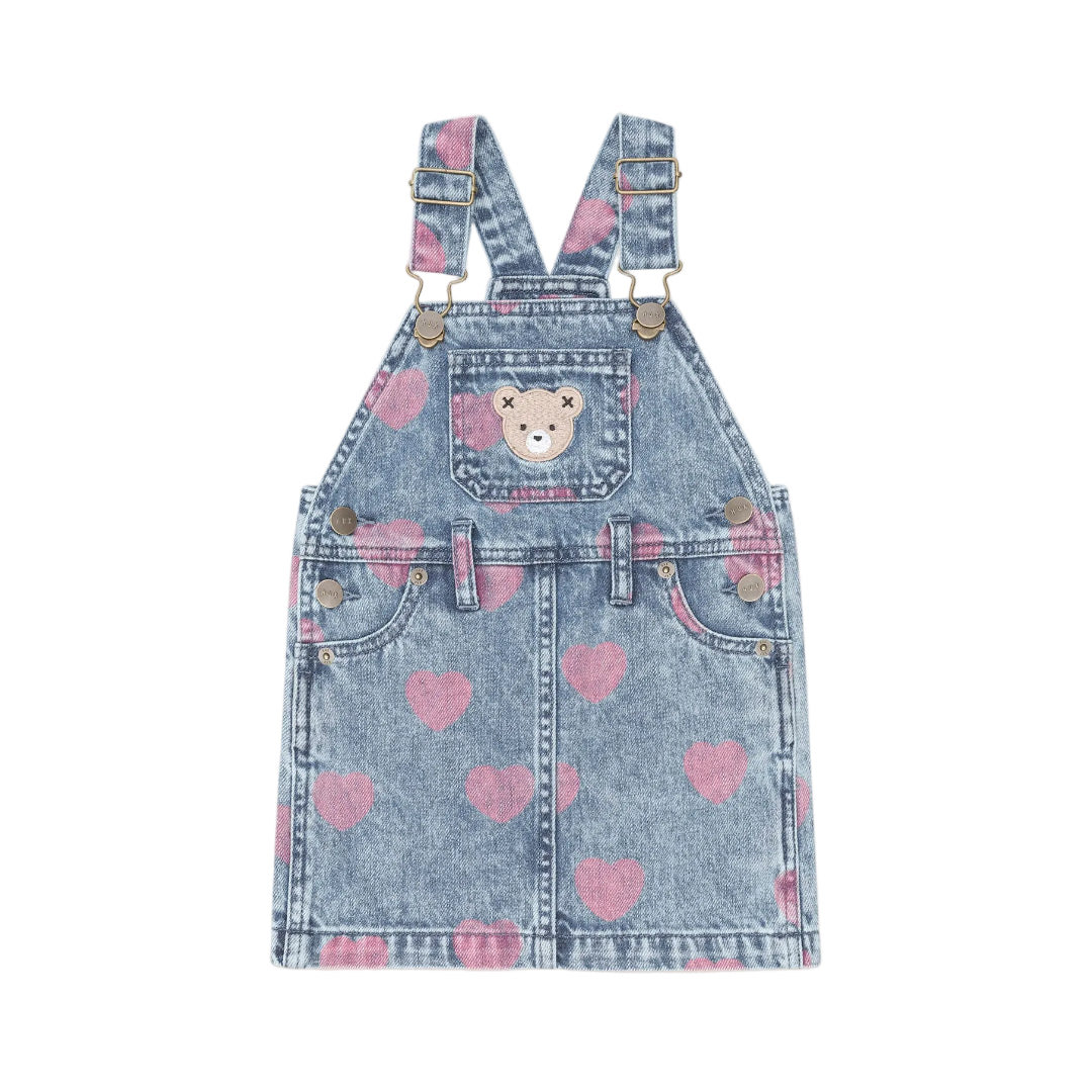 Dreamy Denim Hearts Pinafore