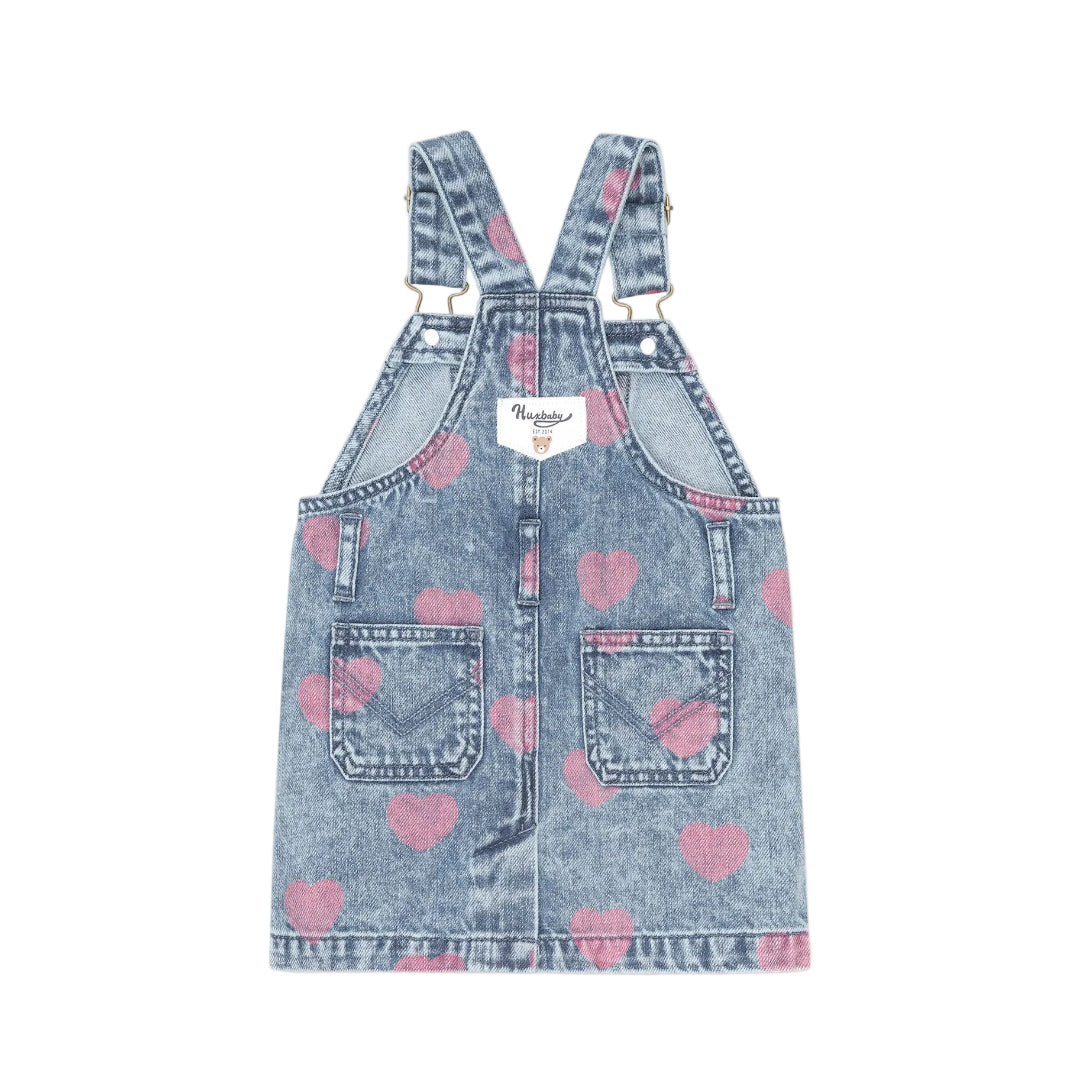 Dreamy Denim Hearts Pinafore