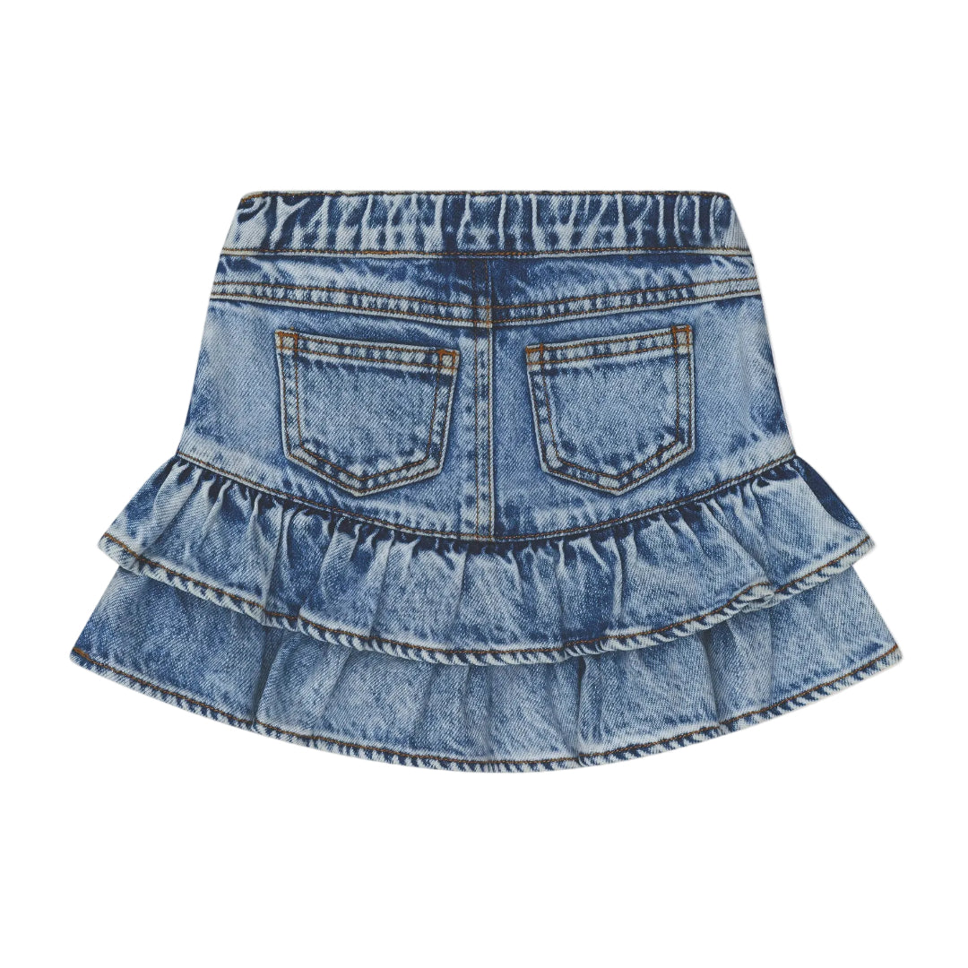 Dreamy Denim Tiered Skirt