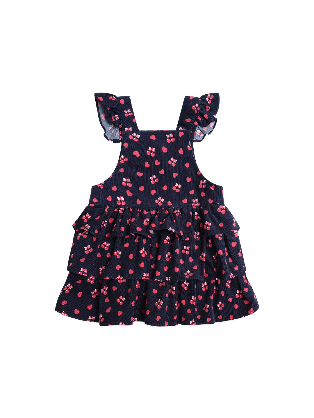 Indigo Cherry Pie Pinafore Dress Cord