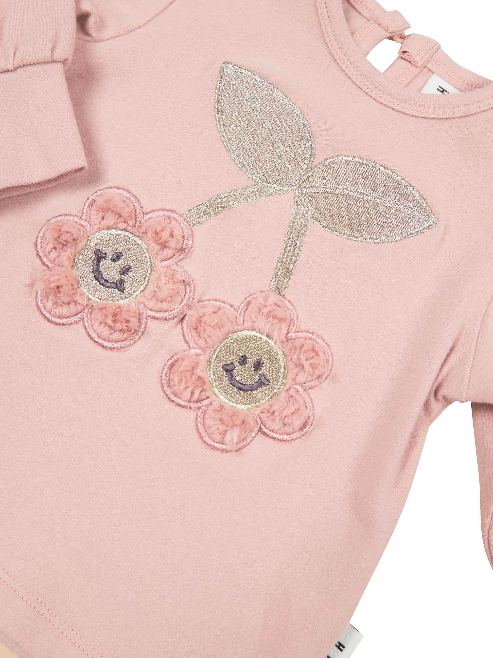 Peony Smile Flower Puff Top