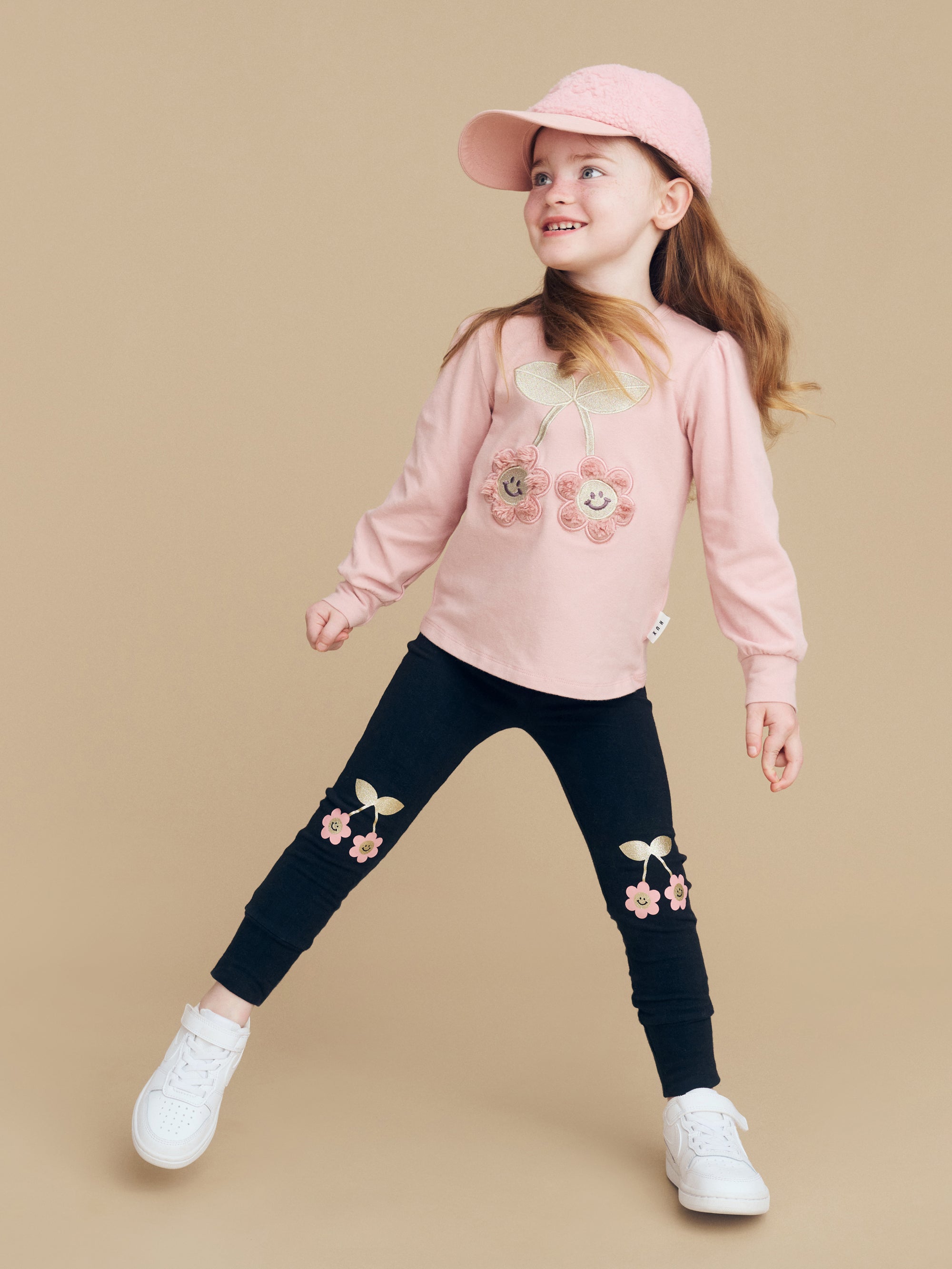 Peony Smile Flower Puff Top