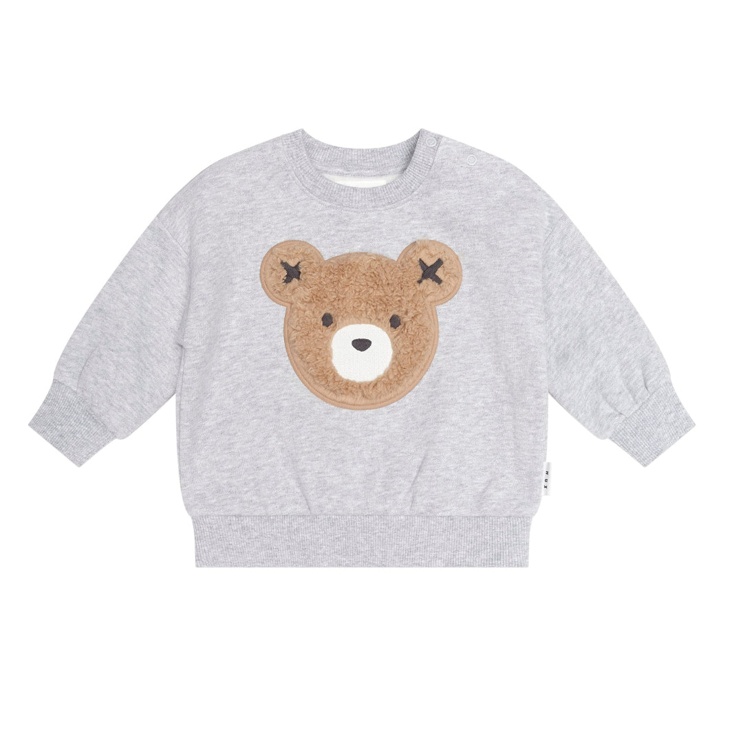 Grey Marble Furry Huxbear Sweatshirt
