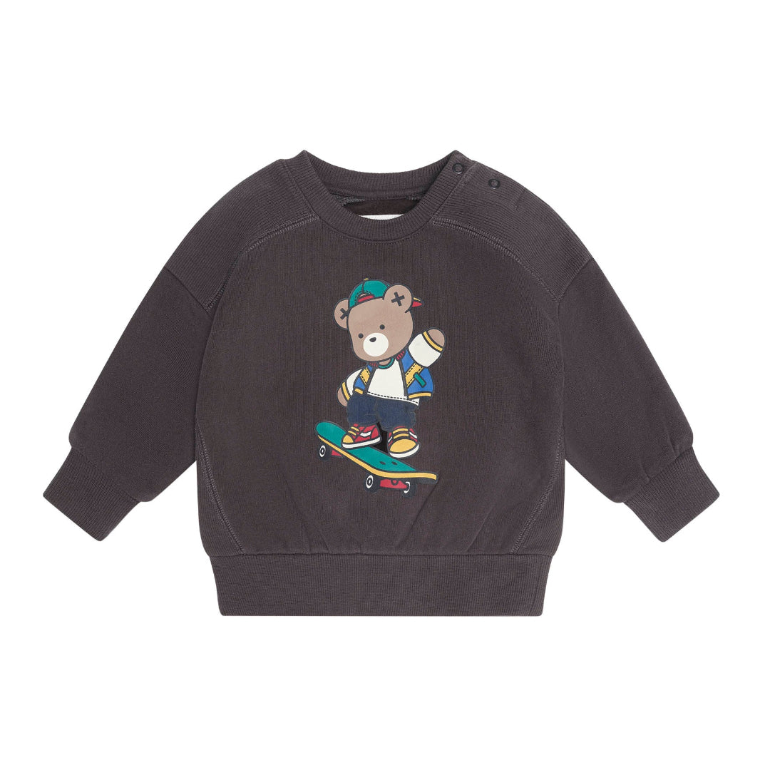 Soft Black Skater Hux Sweatshirt