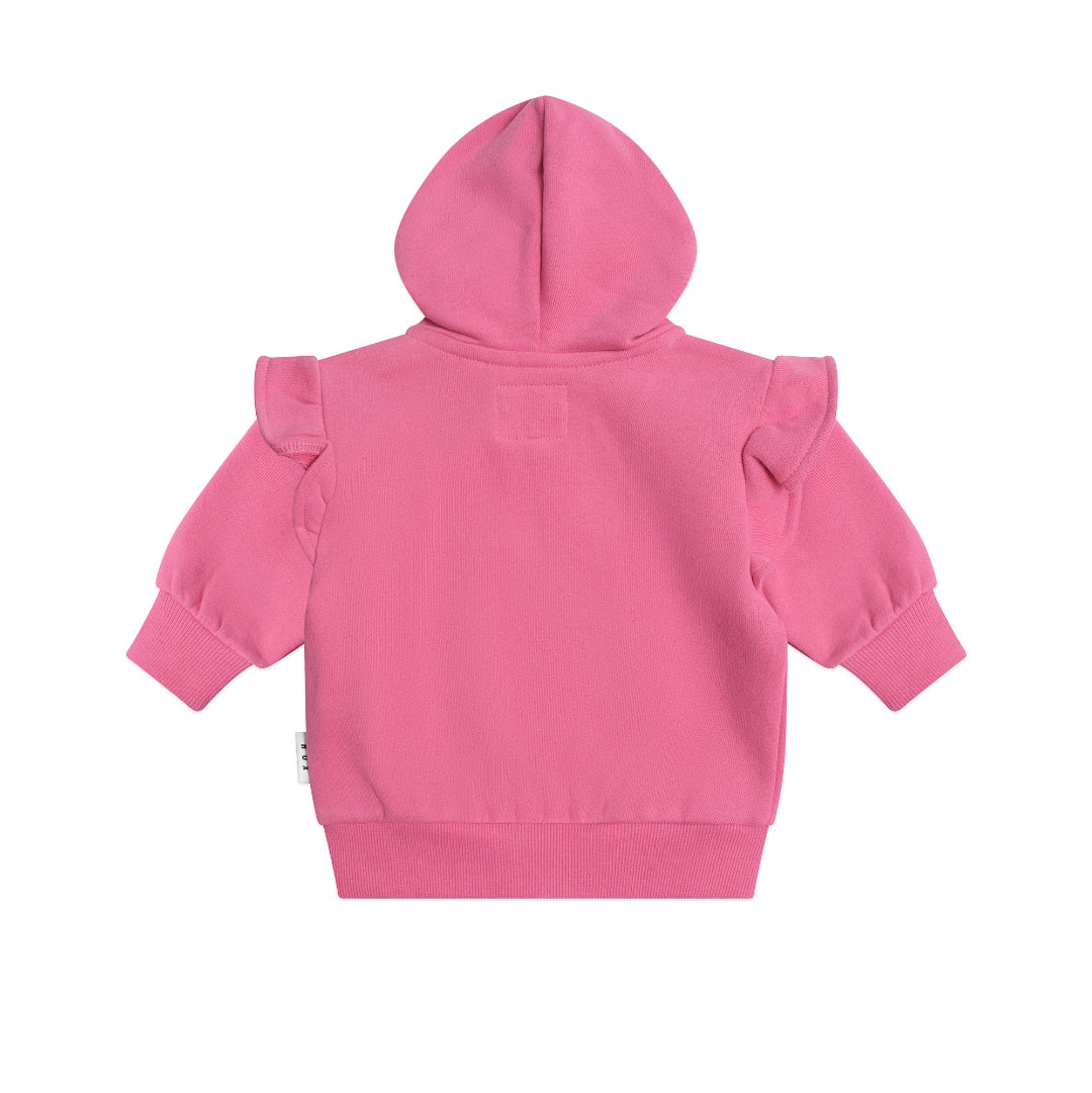 Berry Zip Up Frill Hoodie